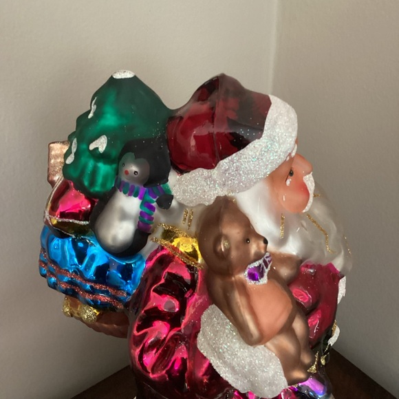 Thomas Pacconi Classics Santa Claus Hand Blown figurine wooden base vintage 14” - Picture 5 of 14